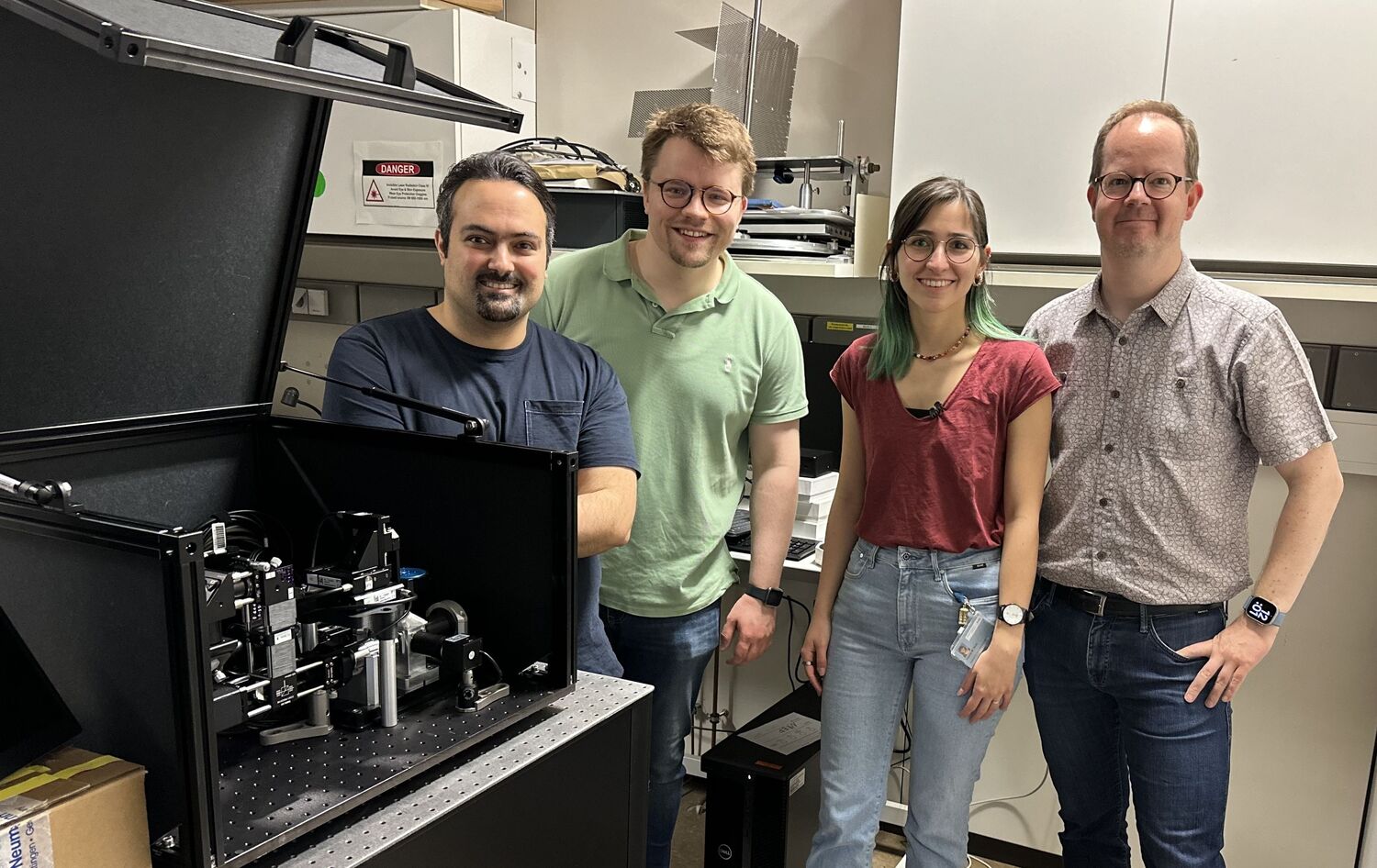 The research team that developed and applied the new platform. From left to right: Dr Mostafa Aakhte, Dr