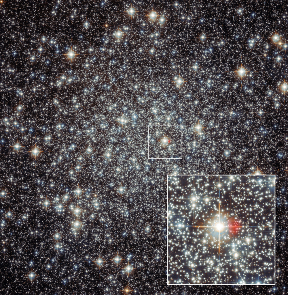Nahe des Zentrums des Kugelsternhaufens Messier 22 entdeckte das Wissenschaftlerteam Überreste einer sogenannten Nova.