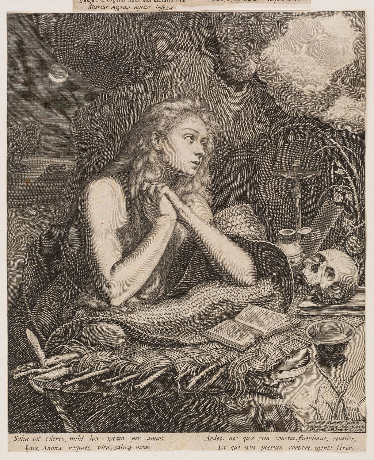 Raphael Sadeler nach Domenico Tintoretto, Die Büßerin Maria Magdalena, 1602. Kupferstich, Kunstsammlung der Universität Göttingen