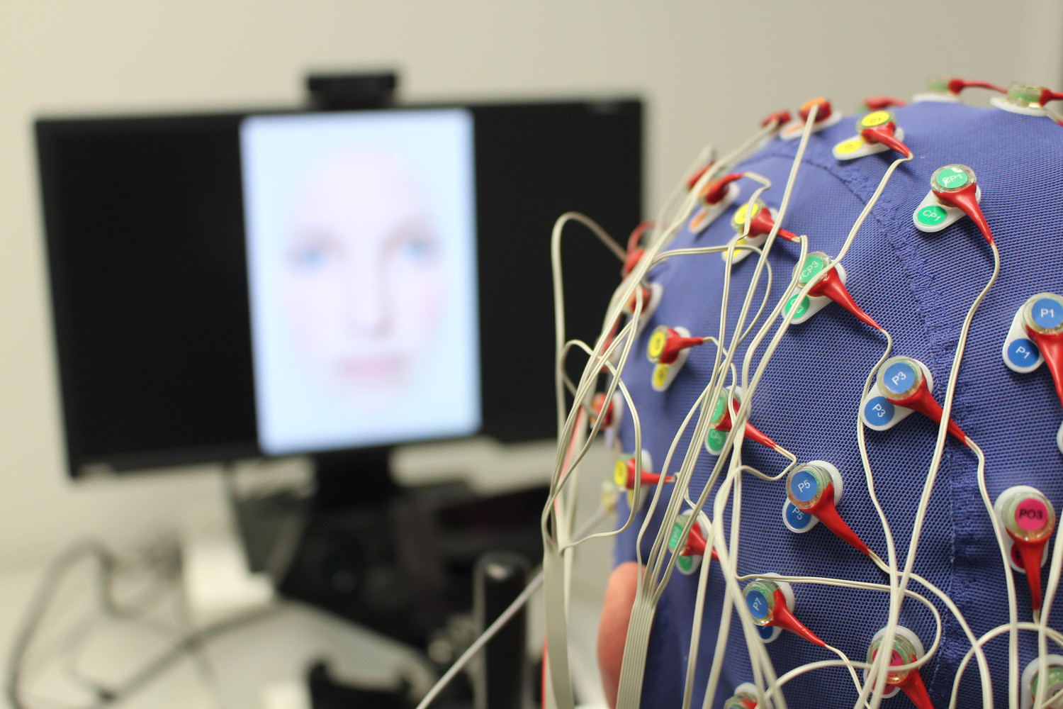 participant during EEG testing
