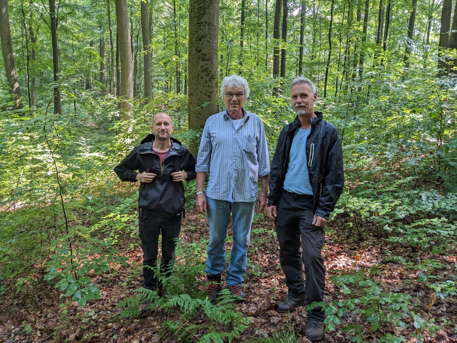 Projektteam der Universität Göttingen v.l.n.r.: Doktorand Ryan Carroll, Prof. Dr. Christoph Kleinn und Dr. Lutz Fehrmann