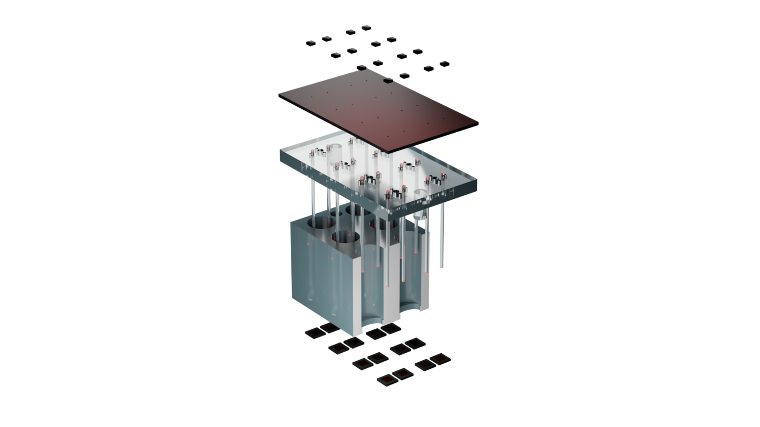 Representation of the planned chamber systems, where researchers use precise, optical fibre-based force and motion detection and piezo-based actuators to mimic the mechanical situation of different diseases.