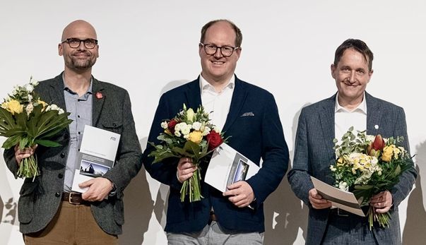 Prof. Dr. Danny D. Jonigk, Prof. Dr. Maximilian Ackermann und Prof. Dr. Tim Salditt (von links nach rechts)
