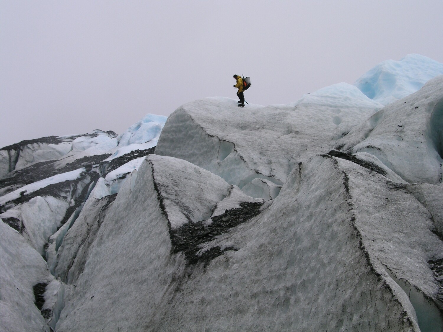 Field work on the glaciers of Patagonia.